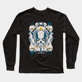 Skull with sexy girls Long Sleeve T-Shirt